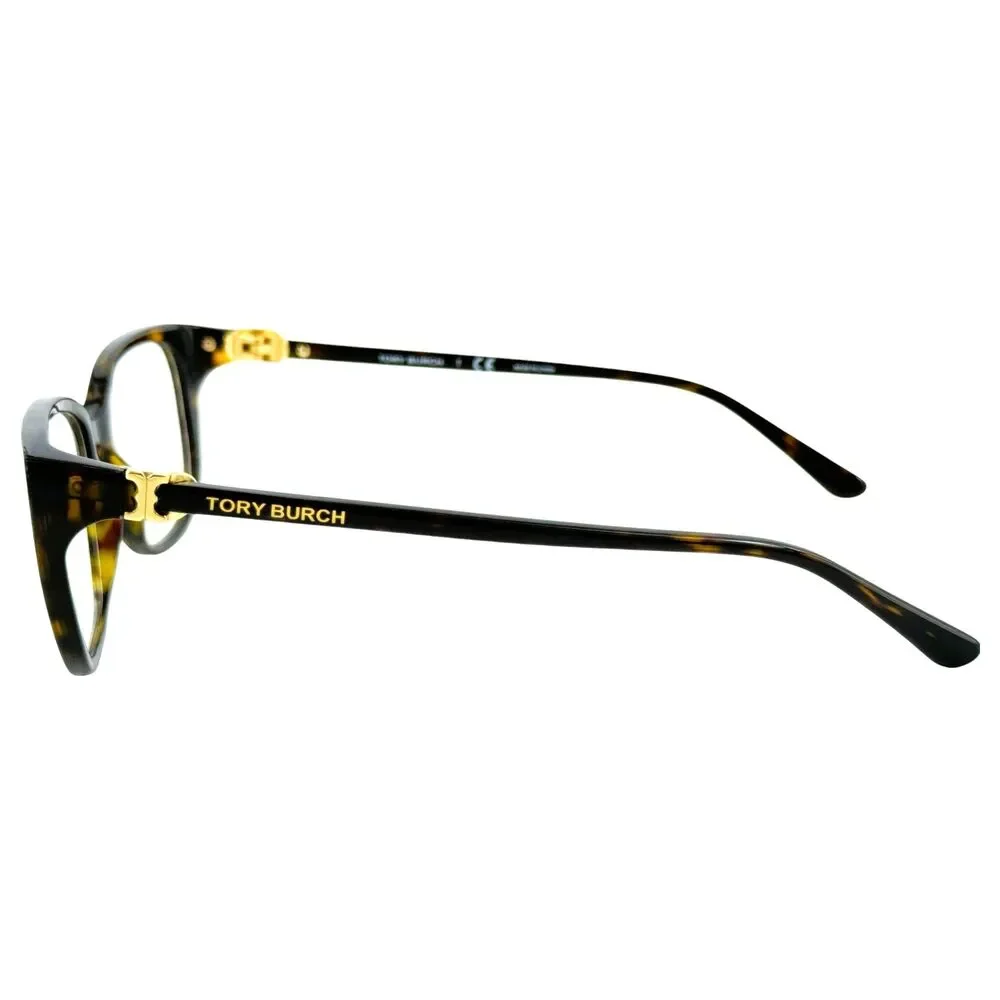 Tory Burch TY2068 Womens Plastic Eyeglass Frame 1378 Dark Tortoise  50-16